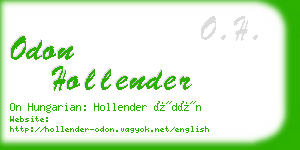 odon hollender business card